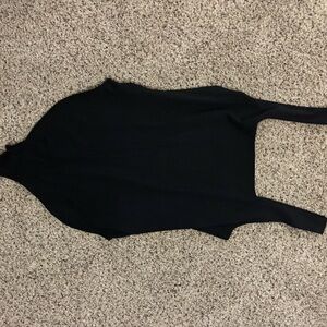 Black Wide Strap Bodysuit